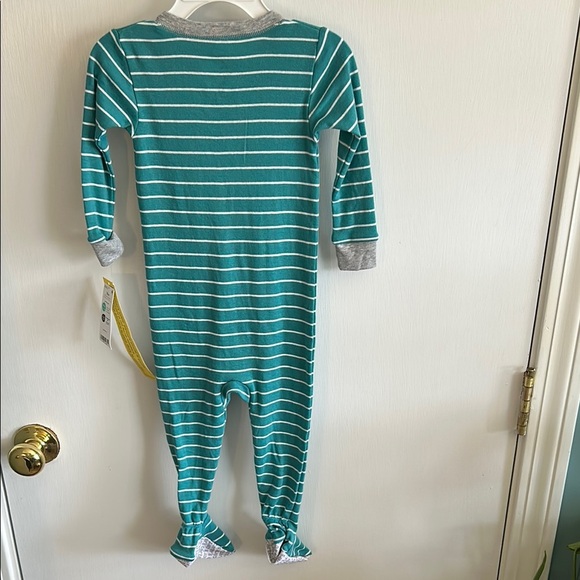 Carter's Whale Striped two way zip pajamas - Picture 3 of 4